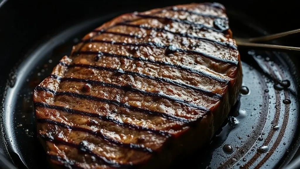 Bife de chuleta na frigideira: o osso não é enfeite