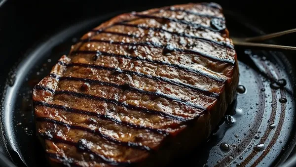 Bife de chuleta na frigideira: o osso não é enfeite
